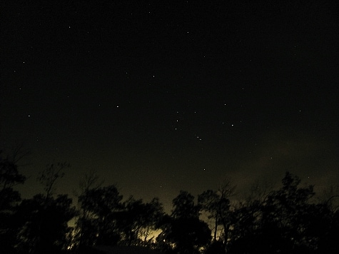Astrophotography on a Budget - Orion Image captured with Canon SX120 (10 exposures, 4 seconds each, ISO400)